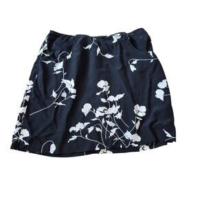 VTG Express Women's Size 9/10 Floral Rayon Mini Skirt‎ Pockets Y2K Grunge 90s